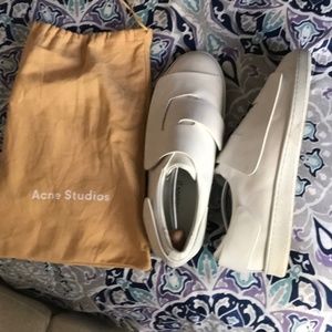 Acne Leather Velcro Shoes